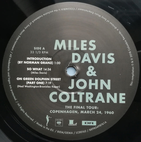 Miles Davis & John Coltrane : The Final Tour: Copenhagen, March 24, 1960 (LP, Album, RE, MPO)