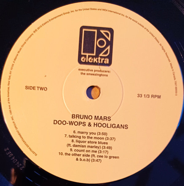 Bruno Mars : Doo-Wops & Hooligans (LP, Album, RP)