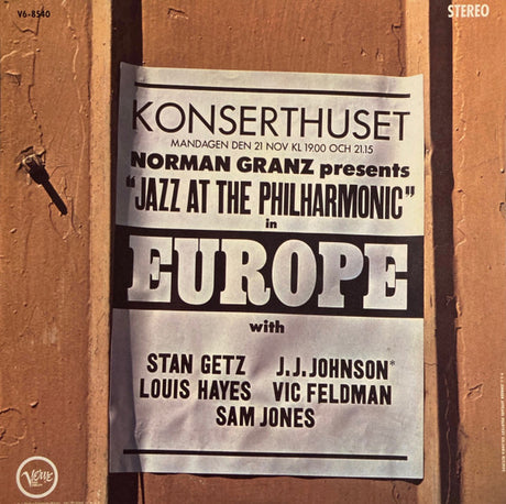 Stan Getz, J. J. Johnson*, Vic Feldman*, Sam Jones : Jazz At The Philharmonic In Europe (LP, Album)