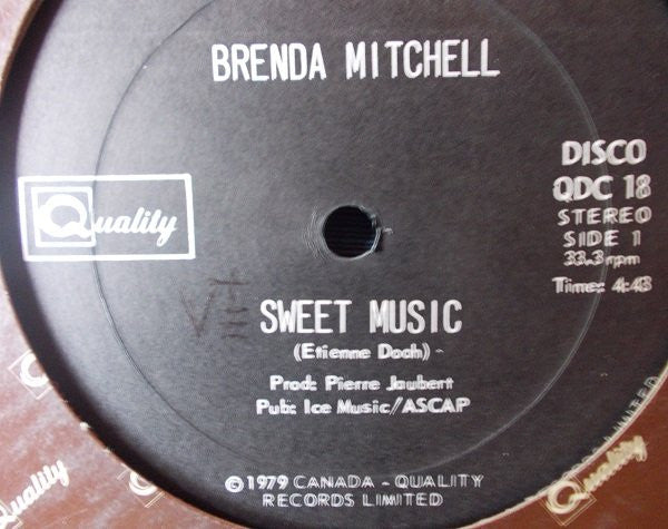 Brenda Mitchell : Sweet Music (12")