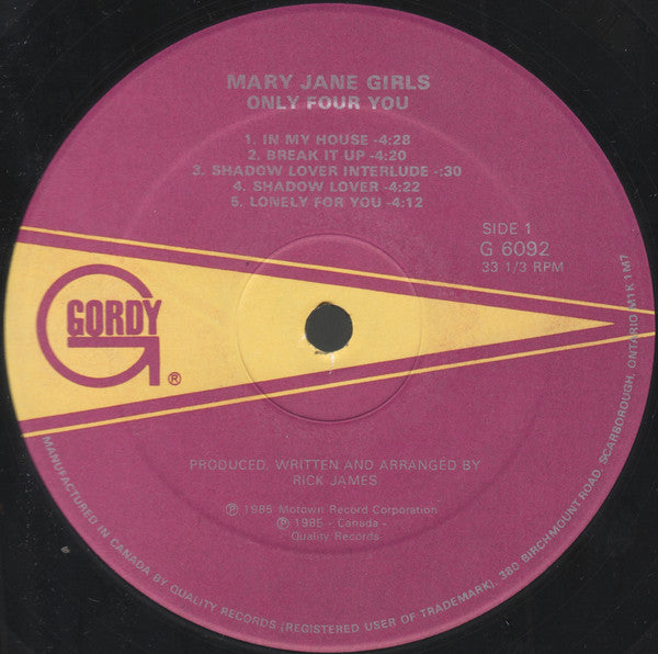 Mary Jane Girls : Only Four You (LP, Album)