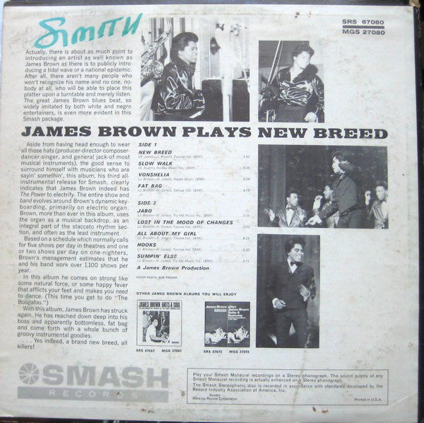 James Brown : Plays New Breed (The Boo-Ga-Loo) (LP, Album)