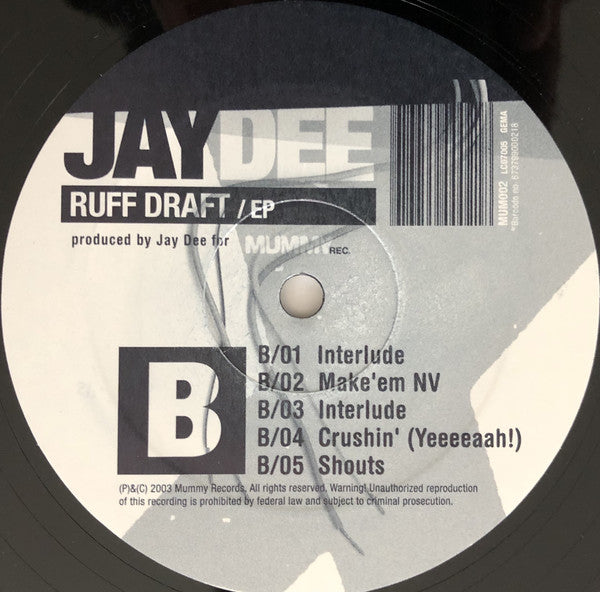Jay Dee : Ruff Draft EP (12", EP)