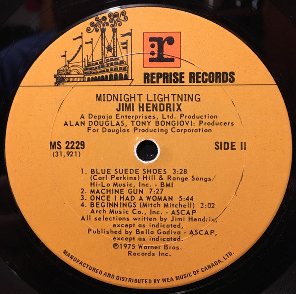 Jimi Hendrix : Midnight Lightning (LP, Album)