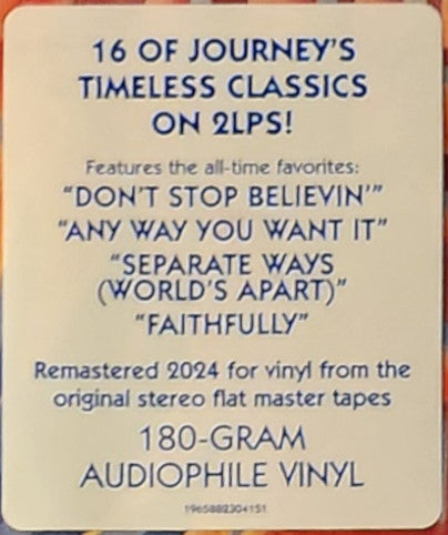 Journey : Greatest Hits (2xLP, Comp, RE, RM, 180)