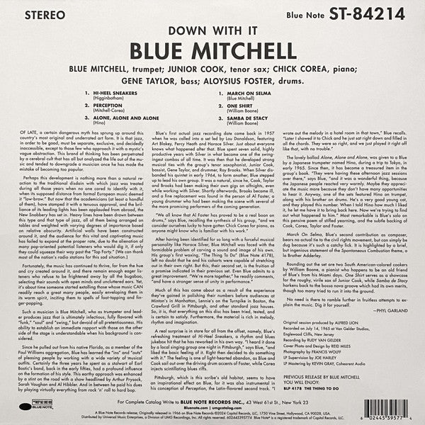 The Blue Mitchell Quintet : Down With It! (LP, Album, RE, 180)