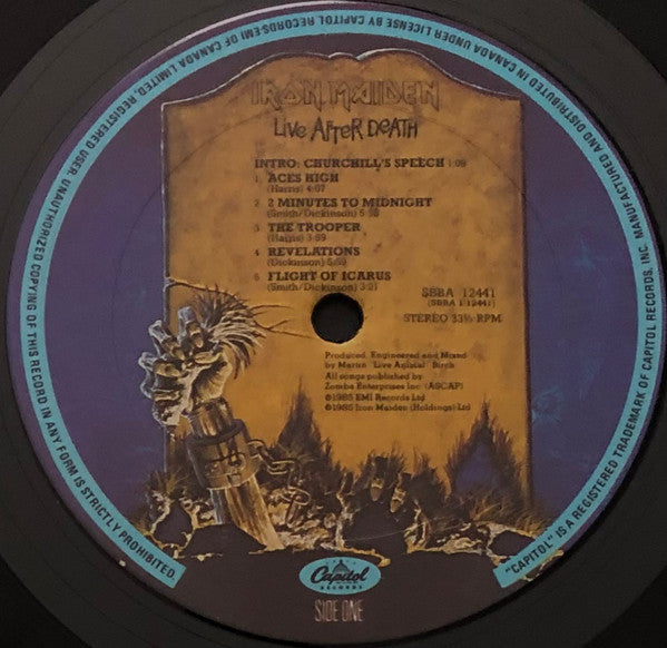 Iron Maiden : Live After Death (2xLP, Album, Gat)