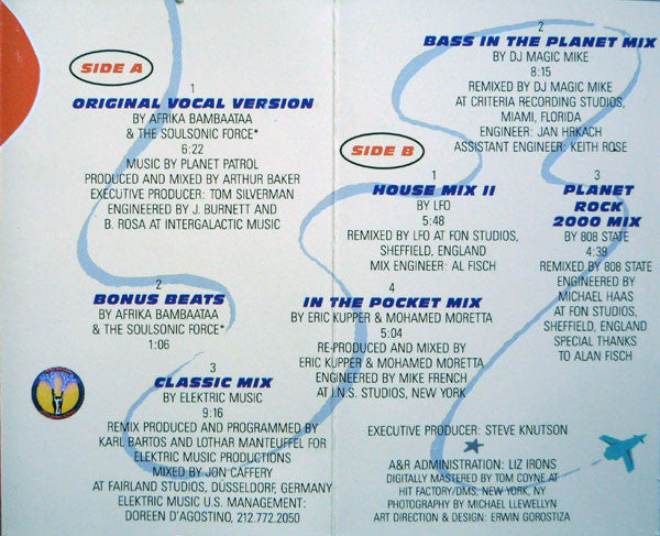 Afrika Bambaataa & Soulsonic Force : Don't Stop... Planet Rock (The Remix EP) (Cass, EP)