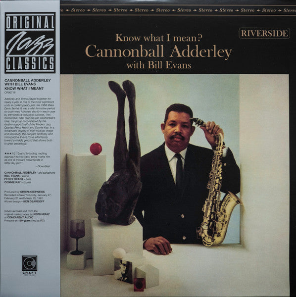 Cannonball Adderley With Bill Evans : Know What I Mean? (LP, Album, RE, 180)