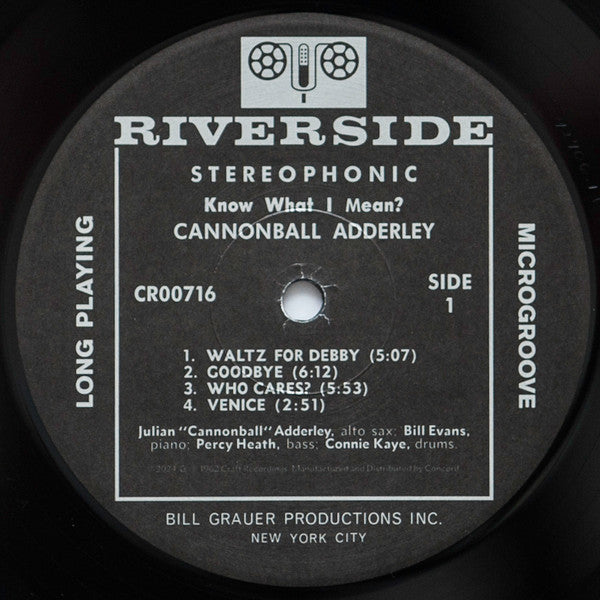 Cannonball Adderley With Bill Evans : Know What I Mean? (LP, Album, RE, 180)