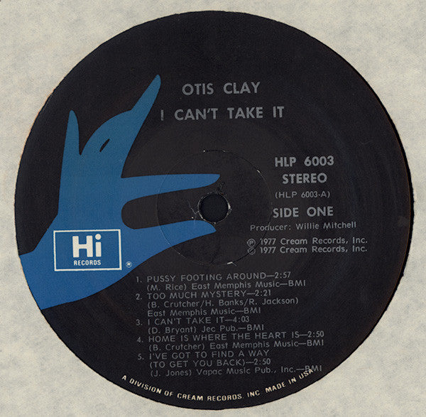 Otis Clay : I Can't Take It (LP, Album)