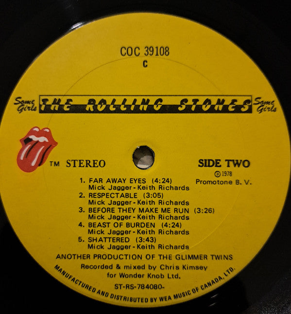 The Rolling Stones : Some Girls (LP, Album, 1st)