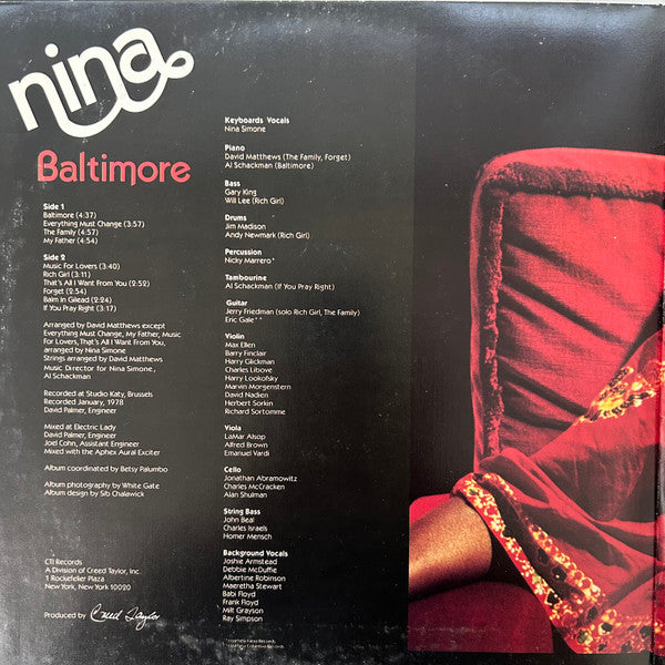 Nina Simone : Baltimore (LP, Album)