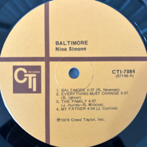 Nina Simone : Baltimore (LP, Album)