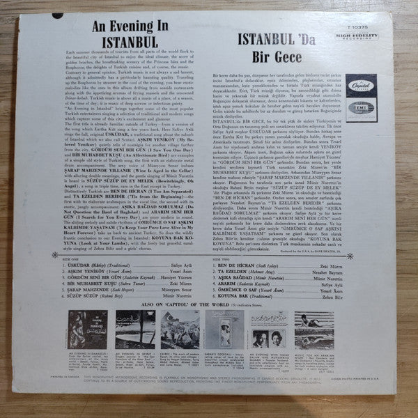 Various : An Evening In Istanbul (LP, Mono)