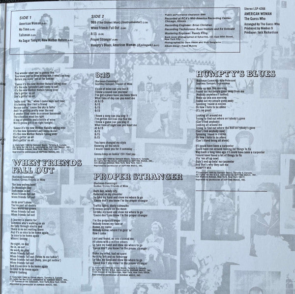 The Guess Who : American Woman (LP, Album)