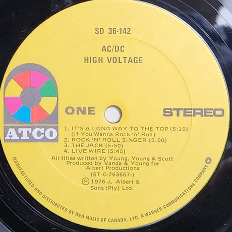 AC/DC : High Voltage (LP, Album, RE)