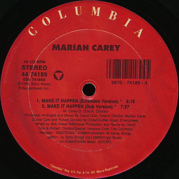 Mariah Carey : Make It Happen (12", Maxi)