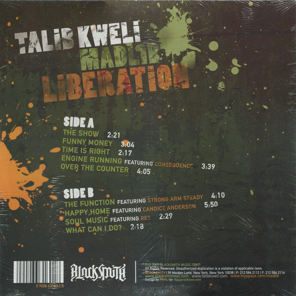 Talib Kweli + Madlib : Liberation (LP, Album)