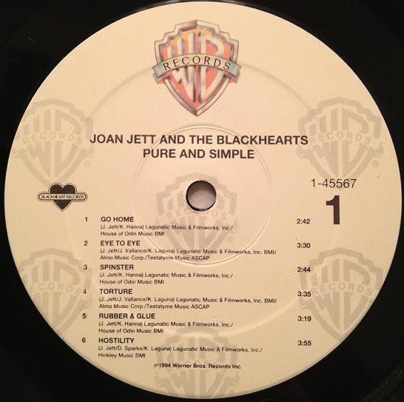 Joan Jett & The Blackhearts : Pure And Simple (LP, Album, Spe)