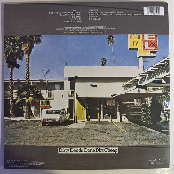 AC/DC : Dirty Deeds Done Dirt Cheap (LP, Album, Ltd, RE, RM,  Go)