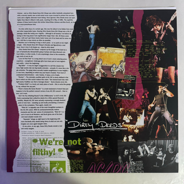 AC/DC : Dirty Deeds Done Dirt Cheap (LP, Album, Ltd, RE, RM,  Go)