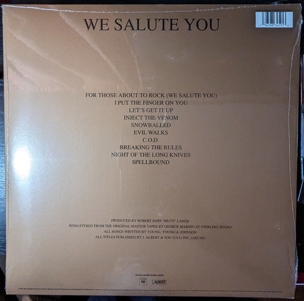 AC/DC : For Those About To Rock (LP, Album, RE, RM, S/Edition, Gol)