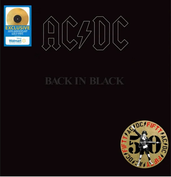 AC/DC : Back In Black (LP, Album, RE, RM, S/Edition, Gol)