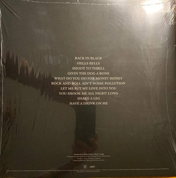 AC/DC : Back In Black (LP, Album, RE, RM, S/Edition, Gol)