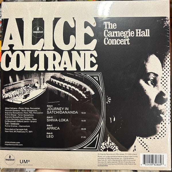 Alice Coltrane : The Carnegie Hall Concert (2xLP, Album)
