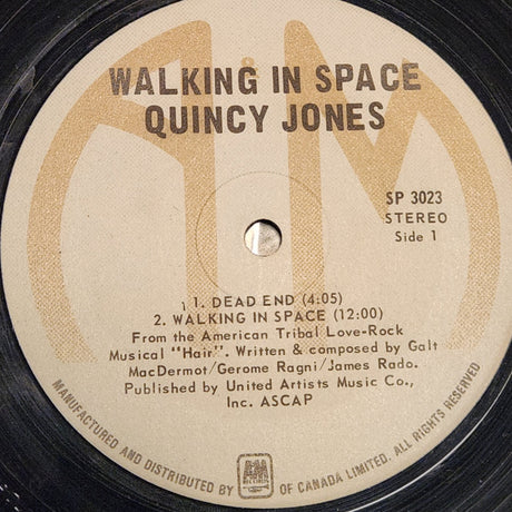 Quincy Jones : Walking In Space (LP, Album, RE, Gat)