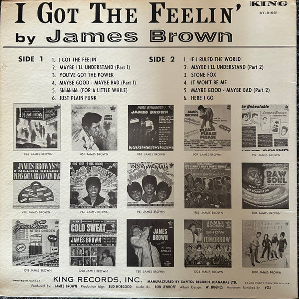 James Brown & The Famous Flames : I Got The Feelin' (LP, Album)