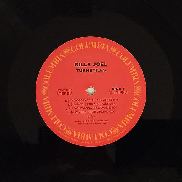 Billy Joel : Turnstiles (LP, Album, RE)
