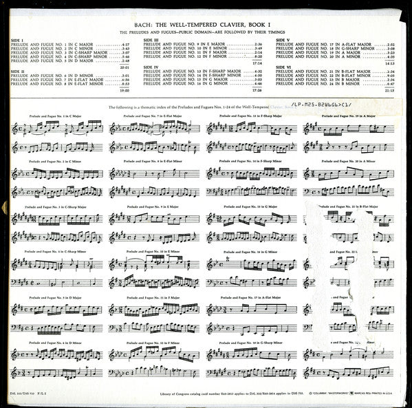 Johann Sebastian Bach / Glenn Gould : The Well-Tempered Clavier, Book I Complete (Preludes And Fugues 1–24) (3xLP, Comp, RE + Box)