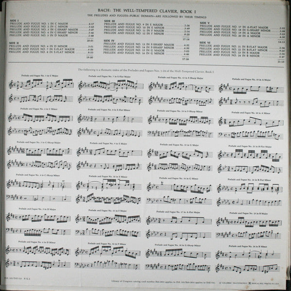 Johann Sebastian Bach / Glenn Gould : The Well-Tempered Clavier, Book I Complete (Preludes And Fugues 1–24) (3xLP, Comp, RE + Box)