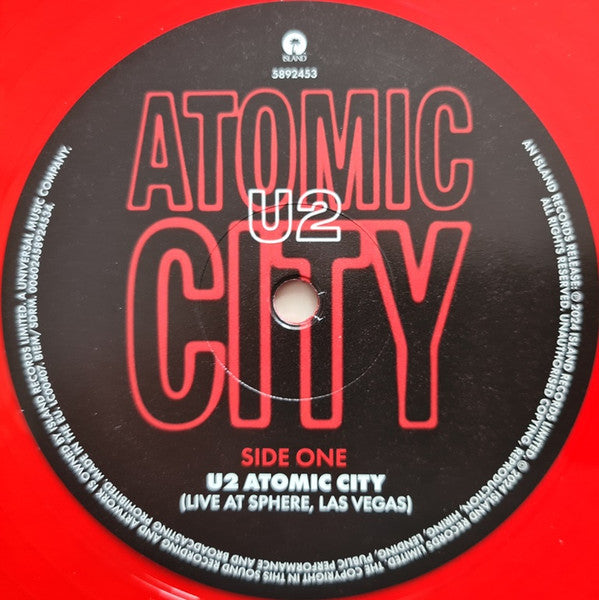 U2 : Atomic City (10", RSD, Ltd, Red)
