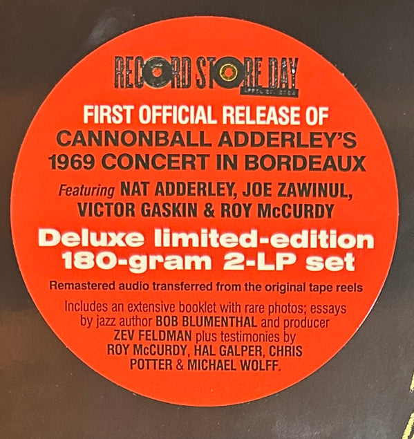 Buy Cannonball Adderley : Burnin' In Bordeaux: Live in
