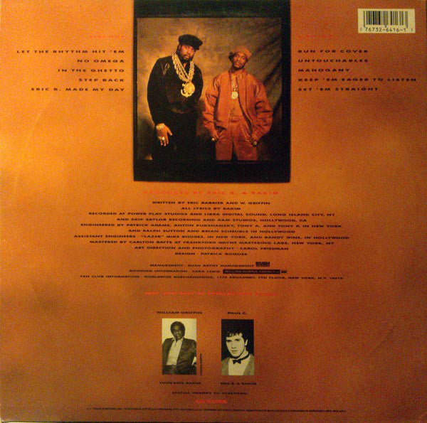Eric B. & Rakim : Let The Rhythm Hit 'Em (LP, Album)