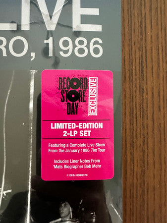 The Replacements : Not Ready For Prime Time: Live At The Cabaret Metro, 1986 (2xLP, RSD, Ltd)