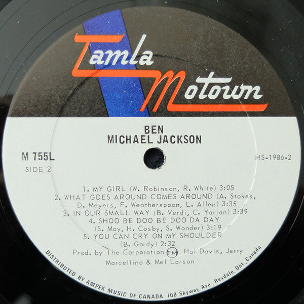 Michael Jackson : Ben (LP, Album)