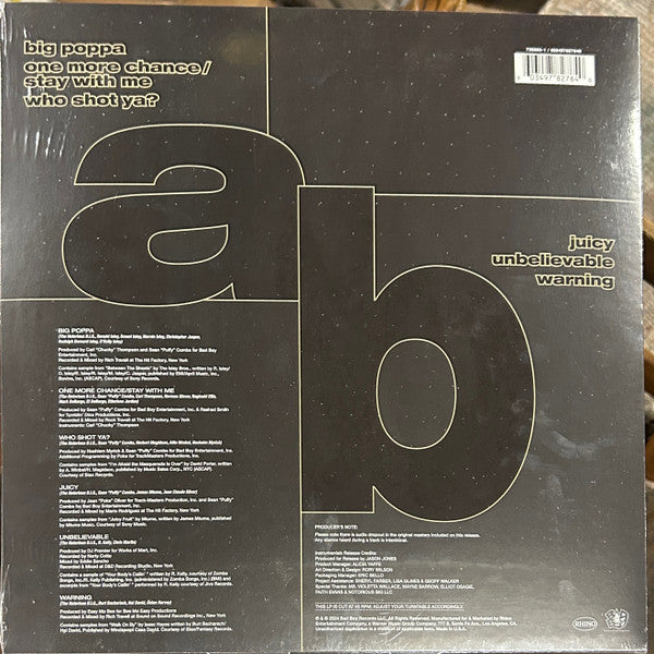 Notorious B.I.G. : Ready To Die Instrumentals (LP, RSD, Ltd)