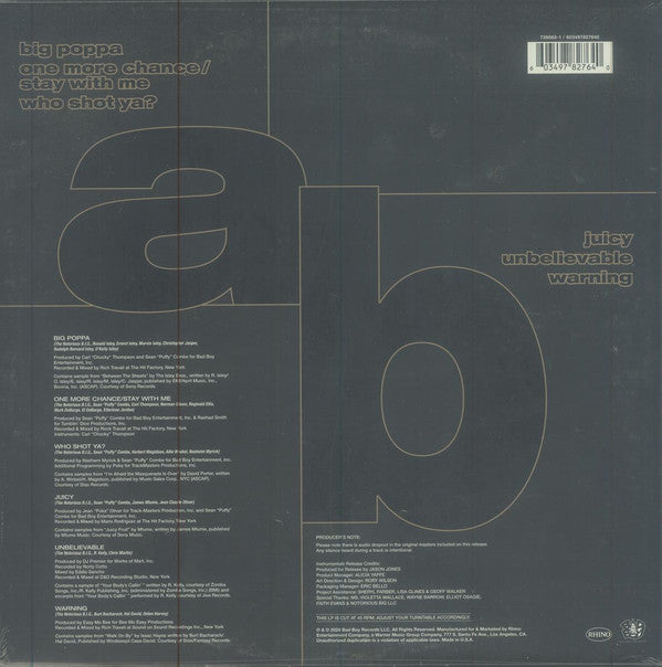 Notorious B.I.G. : Ready To Die Instrumentals (LP, RSD, Ltd)