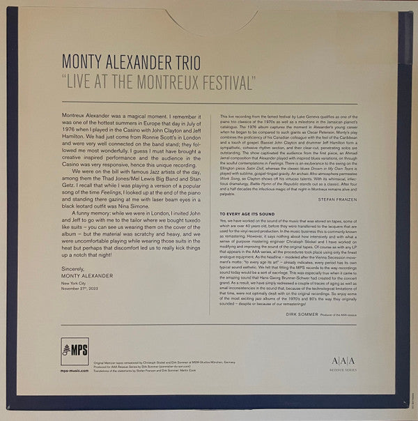 The Monty Alexander Trio : Montreux Alexander - Live! At The Montreux Festival (LP, Album, RSD, RE, Min)