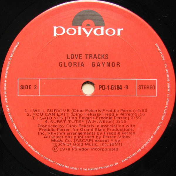 Gloria Gaynor : Love Tracks (LP, Album)