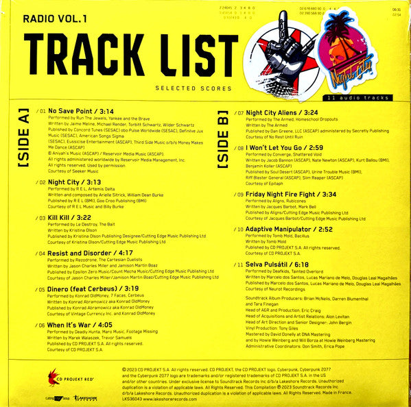 Various : Cyberpunk 2077: Night City Radio (LP, Album, Yel + LP, Album, Yel + Box, Dlx)