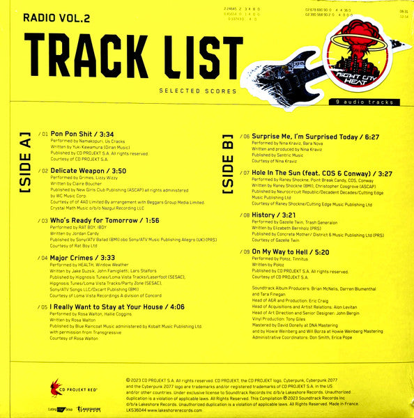 Various : Cyberpunk 2077: Night City Radio (LP, Album, Yel + LP, Album, Yel + Box, Dlx)