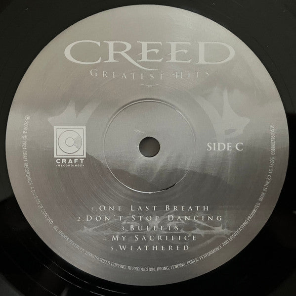 Creed (3) : Greatest Hits (LP + LP, S/Sided, Etch + Album, Comp, RE)