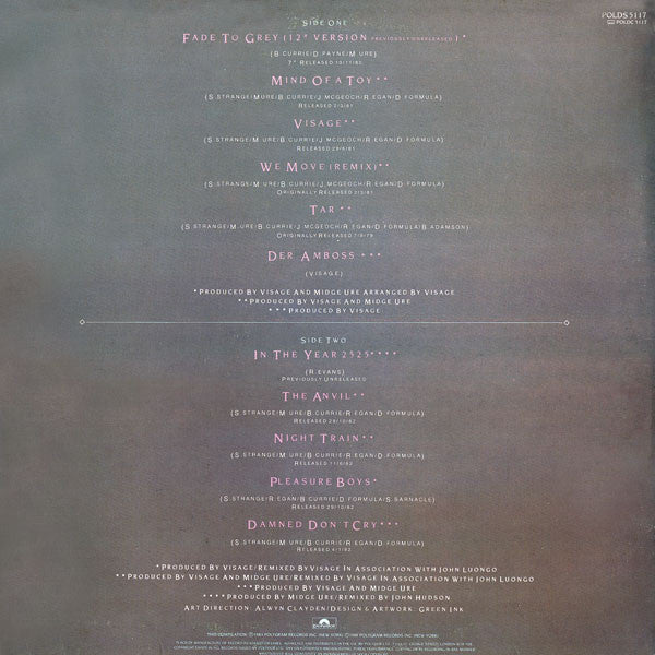 Visage : Fade To Grey (The Singles Collection) (Special Limited Edition Dance Mix Album) (LP, Comp, Ltd, P/Mixed, S/Edition)