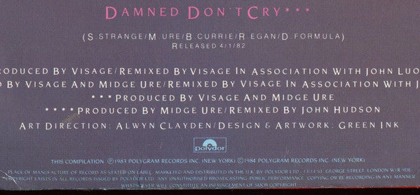 Visage : Fade To Grey (The Singles Collection) (Special Limited Edition Dance Mix Album) (LP, Comp, Ltd, P/Mixed, S/Edition)