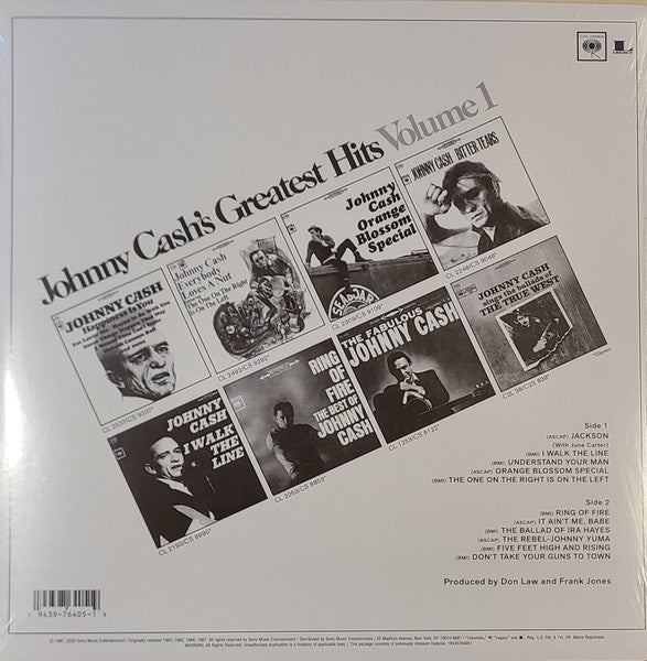 Johnny Cash : Greatest Hits Volume 1 (LP, Comp, RE)